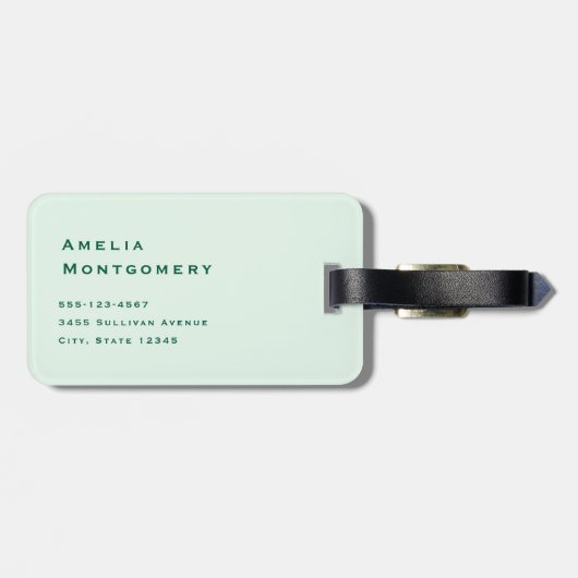 Étiquette À Bagage Pièces en or Lucky Horseshoe et Clover (Dos horizontal)