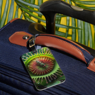 Étiquette À Bagage Piège de Vénus Floral Étrange Bold Voyage