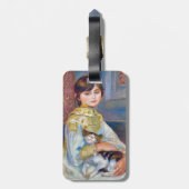 Étiquette À Bagage Pierre-Auguste Renoir - Enfant avec chat - Code QR (Dos Vertical)