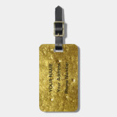 Étiquette À Bagage Pierre d'or (Devant Vertical)