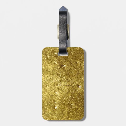 Étiquette À Bagage Pierre d'or (Dos Vertical)