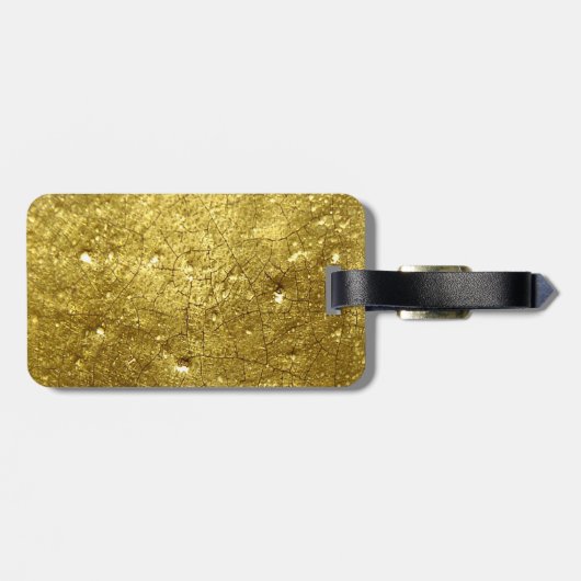 Étiquette À Bagage Pierre d'or (Dos horizontal)