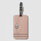 Étiquette À Bagage Pierre rose (Devant Vertical)