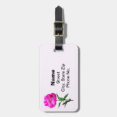 Étiquette À Bagage Pierre rose foncé (Devant Vertical)