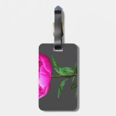 Étiquette À Bagage Pierre rose foncé (Dos Vertical)