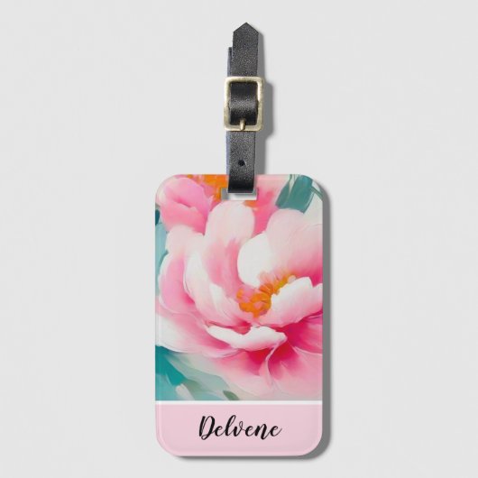 Étiquette À Bagage Pies éthérées roses (Devant Vertical)