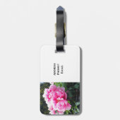 Étiquette À Bagage Pies roses florissantes (Dos Vertical)