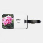 Étiquette À Bagage Pies roses florissantes (Dos horizontal)