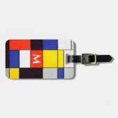 Étiquette À Bagage Piet Mondrian Composition A Monogramme (Devant horizontal)