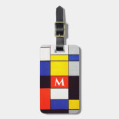 Étiquette À Bagage Piet Mondrian Composition A Monogramme (Devant Vertical)