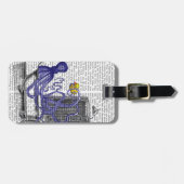 Étiquette À Bagage Pieuvre dans le bain 2 (Devant horizontal)