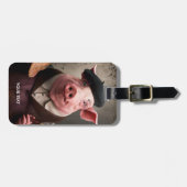 Étiquette À Bagage Pig Peintre Artiste Imaginaire (Devant horizontal)