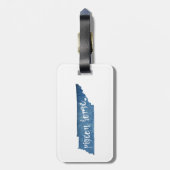 Étiquette À Bagage Pigeon Forge Tennessee Wood Grain (Dos Vertical)