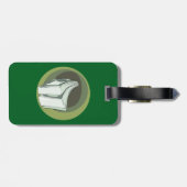 Étiquette À Bagage Pile d'Argent Espèces Billets Verts (Dos horizontal)