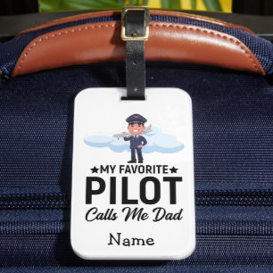 Étiquette À Bagage Pilote Citations amusantes Appelez-moi papa pour p