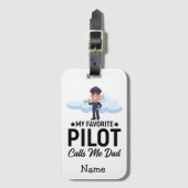 Étiquette À Bagage Pilote Citations amusantes Appelez-moi papa pour p (Devant Vertical)