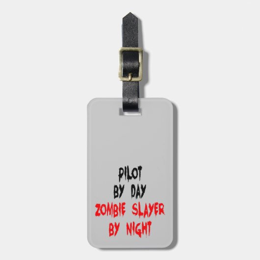 Étiquette À Bagage Pilote de calque Zombie (Devant Vertical)