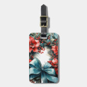 Étiquette À Bagage Pine Wreath avec Holly Christmas (Devant Vertical)
