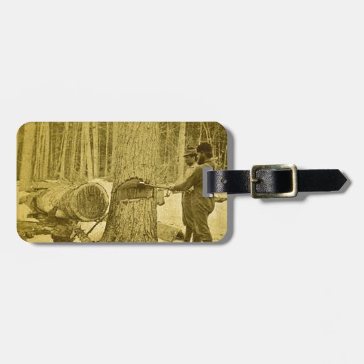 Étiquette À Bagage Pineries des frères Saginaw MI du Michigan (Devant horizontal)