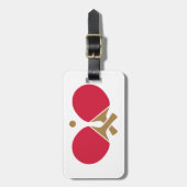 Étiquette À Bagage Ping-pong de ping-pong (Devant Vertical)