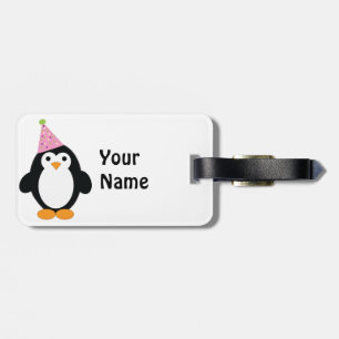 Étiquette À Bagage Pingouin de la fête