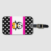 Étiquette À Bagage Pingouin et pois mignons (Devant Horizontal)