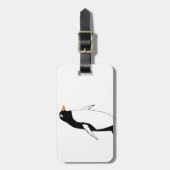 Étiquette À Bagage Pingouin mignon (Devant Vertical)