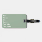 Étiquette À Bagage Pingouin mignon avec cadeaux de Noël dans la chute (Dos horizontal)