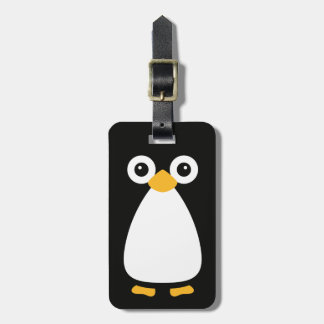 Étiquette À Bagage Pingouin mignon de vecteur