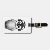 Étiquette À Bagage Pingouin mignon personnalisable DJ de bébé avec (Devant horizontal)