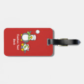 Étiquette À Bagage Pingouins de Noël (Dos horizontal)