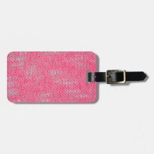 Étiquette À Bagage Pink Burn Out Motif Peace Love Destiny Art