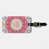 Étiquette À Bagage Pink Country Style Team Bride Bagage iD Tags (Devant horizontal)