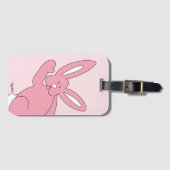 Étiquette À Bagage Pink Goodbye Bunny (Devant Horizontal)
