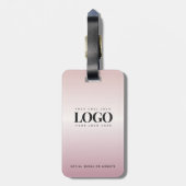 Étiquette À Bagage Pink Gradient Votre Entreprise Logo Entreprise Per (Dos Vertical)