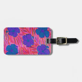 Étiquette À Bagage Pink Hawaii Dreams Tropical Print (Devant horizontal)