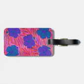 Étiquette À Bagage Pink Hawaii Dreams Tropical Print (Dos horizontal)