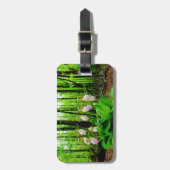 Étiquette À Bagage Pink Lady Slipper sauvage orchidée (Devant Vertical)