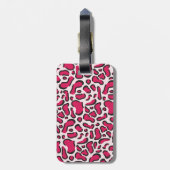 Étiquette À Bagage Pink leopard (Dos Vertical)