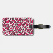 Étiquette À Bagage Pink leopard (Dos horizontal)