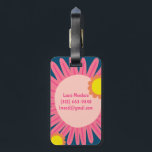 Étiquette À Bagage Pink Orange Fleur CUSTOMISÉE INITIALES<br><div class="desc">Préparez-vous pour vos vacances avec cette étiquette de bagage joyeuse - vous pouvez ajouter vos coordonnées à l'autre côté ou sélectionner un design à un côté. Design dessiné à la main par moi pour vous ! Modifiez la couleur ou la police du lettrage comme vous le souhaitez. Consultez mon magasin...</div>