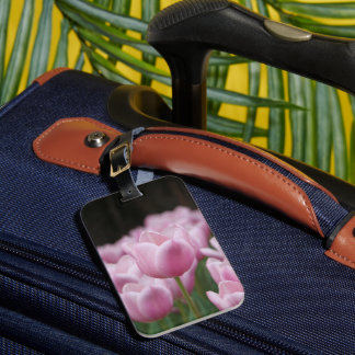 Étiquette À Bagage Pink tulip luggage tag