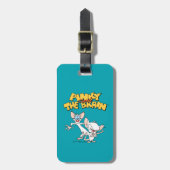 Étiquette À Bagage Pinky et le cerveau | Afficher le logo (Devant Vertical)