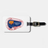 Étiquette À Bagage Pinnacle Peak Arizona Rock Escalade Carabiner (Devant horizontal)