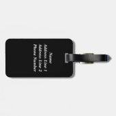 Étiquette À Bagage Pinscher noir et tan Doberman en col à bijoux (Dos horizontal)