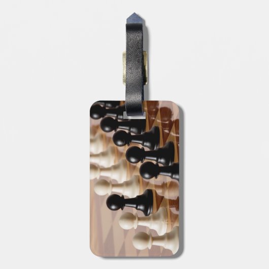 Étiquette À Bagage Pions sur le tableau d'échecs (Dos Vertical)