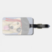 Étiquette À Bagage Pirate du Labrador jaune (Dos horizontal)