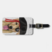 Étiquette À Bagage Pirate jaune du Labrador 2 (Devant horizontal)