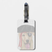 Étiquette À Bagage Pirate jaune du Labrador 2 (Dos Vertical)