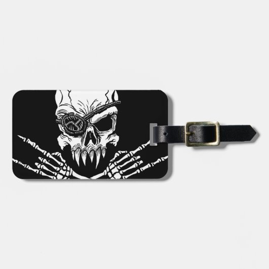 Étiquette À Bagage Pirate Skull Luggage (Devant horizontal)
